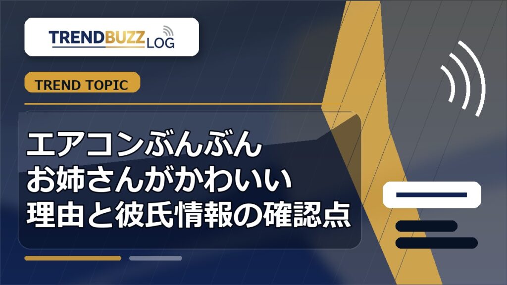 エアコンぶんぶんお姉さんがかわいい理由と彼氏情報の確認点 アイキャッチ