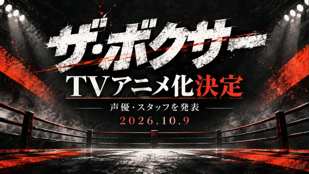 ザ・ボクサーのアニメはいつ放送?声優4人・制作陣・原作と特報PVを紹介のAI編集イメージ