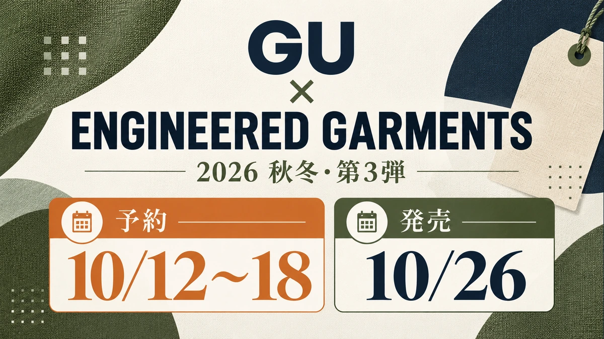 GU×ENGINEERED GARMENTSの予約はいつ?10月12日開始・秋冬8型の価格と発売日のAI編集イメージ