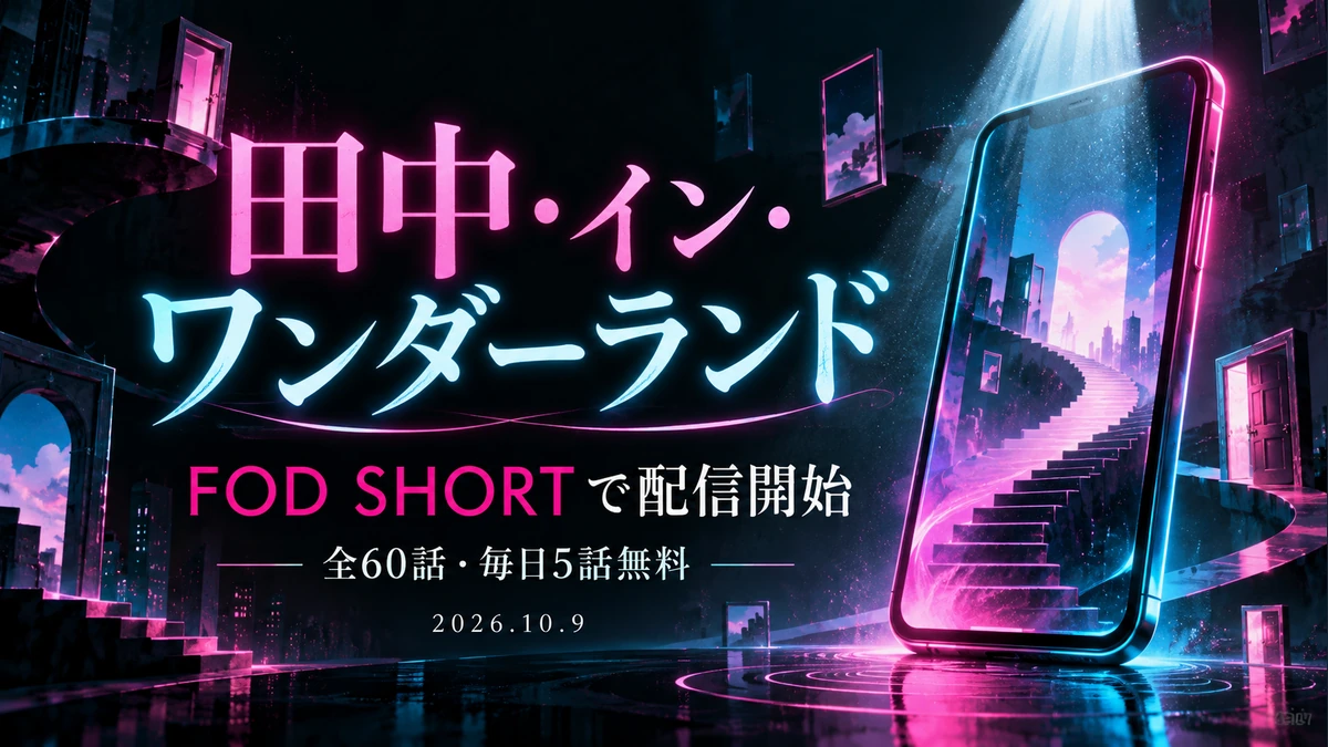 田中・イン・ワンダーランドの配信はどこ?FOD SHORTの無料範囲とキャストのAI編集イメージ